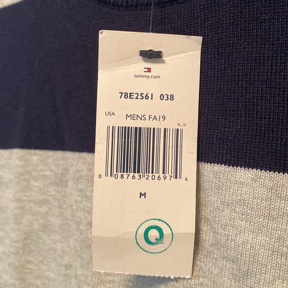 Brand New Tommy Hilfiger Navy/Gray Long Sleeve Sweater…size M - Picture 5 of 5